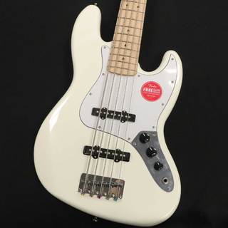 Squier by Fender Affinity Series Jazz Bass V, Maple Fingerboard, White Pickguard, Olympic White