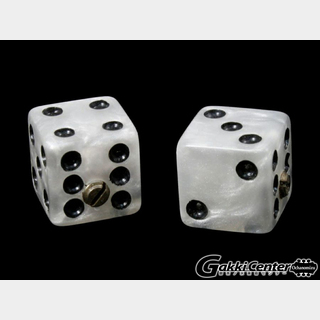 ALLPARTS Set of 2 Unmatched Dice Knobs, White Pearloid/5120