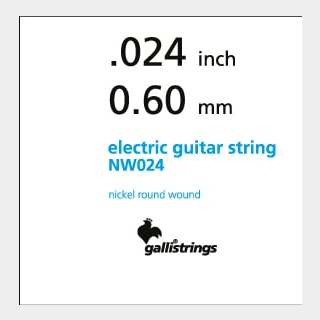 Galli Strings NW024 - Single String Nickel Round Wound For Electric Guitar .024【福岡パルコ店】