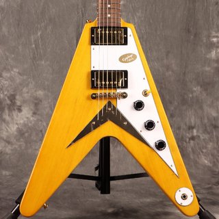 Epiphone Inspired by Gibson Custom 1958 Korina Flying V (White Pickguard) Aged Natural [アウトレット][2.73kg]