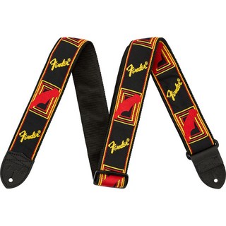 FenderMonogrammed Strap Black/Yellow/Red(#0990681500)