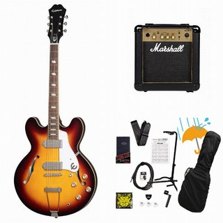 Epiphone Casino Vintage Sunburst カジノ Marshall MG10アンプ付属エレキギター初心者セットR【WEBSHOP】