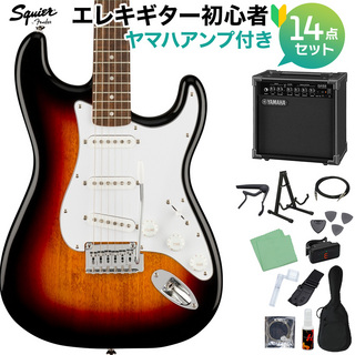 Squier by Fender AFF STRAT LRL WPG 3TS エレキギター初心者14点セット【ヤマハアンプ付き】