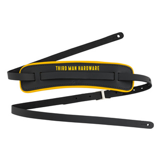 Fender Fender フェンダー Fender x Third Man Hardware Leather Strap Black/Yellow ギターストラップ