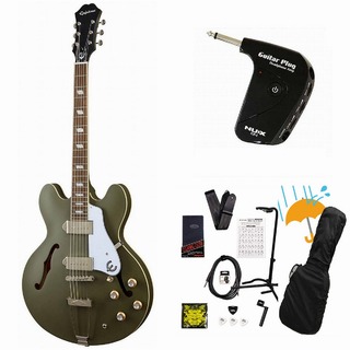 Epiphone Casino Worn WOD (Worn Olive Drab) エレキギター カジノ GP-1アンプ付属エレキギター初心者セットR【WEBSH