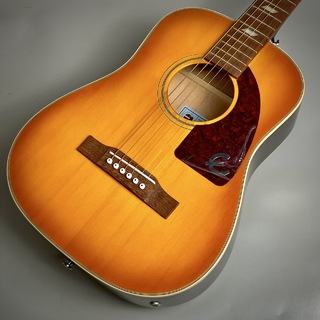 Epiphone Lil' Tex Travel Acoustic Faded Cherry ミニアコースティックギター エレアコ トップ単板【現物画像】ケー