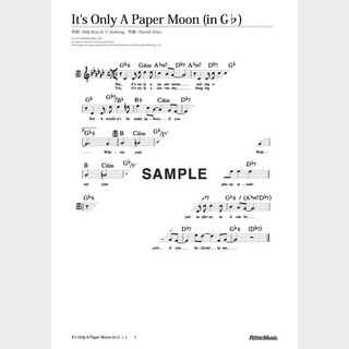 楽譜It’s Only A Paper Moon（in G♭）
