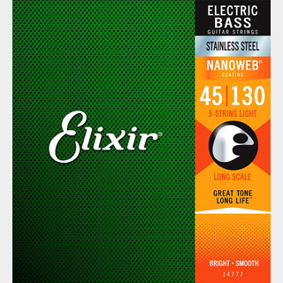 Elixir NANOWEB ステンレススチール 45-130 5-String ライト #14777 5弦エレキベース弦