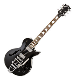 Burny BLC-90 BLK ブラック エレキギター セミホロウ レスポール ビグスビー搭載