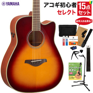 YAMAHAFGC-TA BS アコースティックギター 教本・お手入れ用品付きセレクト15点セット