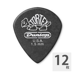 Jim Dunlop482 Tortex Pitch Black Jazz III 1.5mm ギターピック×12枚