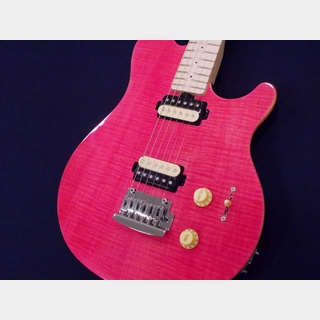 Sterling by MUSIC MAN Axis Flame Maple S.U.B AX3FM Stain Pink
