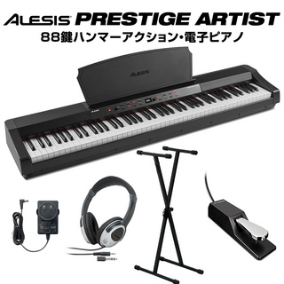 ALESIS Prestige Artist 88鍵盤 ハンマーアクション 電子ピアノ Xスタンド・ヘッドホンセット