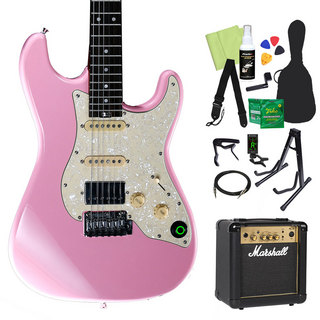 MOOERGTRS S800 エレキギター初心者14点セット 【マーシャルアンプ付き】 Pink