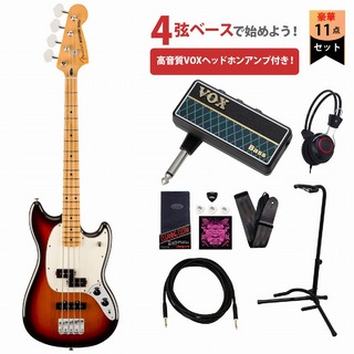 FenderPlayer II Mustang Bass PJ Maple Fingerboard 3-Color Sunburst フェンダー エレキベース VOXヘッドホンア