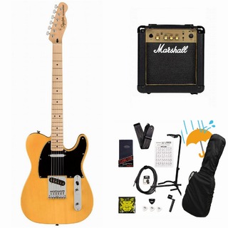 Squier by Fender Affinity Series Telecaster Maple FB BK PG Butterscotch Blonde エレキギター Marshall MG10アンプ付属エ