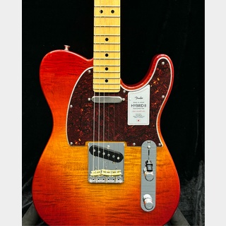 Fender 2024 Collection Made in Japan Hybrid II Telecaster -Flame Sunset Orange Transparent-【JD24005279】