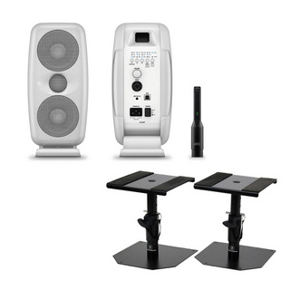 IK MultimediaiLoud MTM White モニタースピーカー Dicon Audio SS-032R 卓上スタンド ペア セット