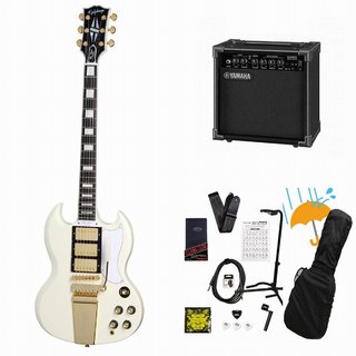 Epiphone Inspired by Gibson Custom 1963 Les Paul SG Custom with Maestro Vibrola Classic White YAMAHA GA15IIア