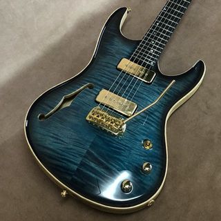Valenti GuitarsNebula Carved Semihollow, Ocean Blue(dark burst) 【WEBSHOP在庫】
