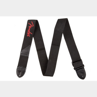 Fender BLACK POLYESTER LOGO STRAPS BK/RD ストラップ