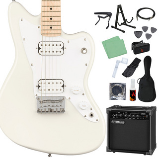 Squier by Fender Mini Jazzmaster HH エレキギター初心者14点セット 【ヤマハアンプ付き】 Olympic　White