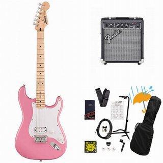 Squier by Fender Sonic Stratocaster HT H Maple FB WH PG Flash Pink Fender 10Wアンプ付属エレキギター初心者セットR【WEB