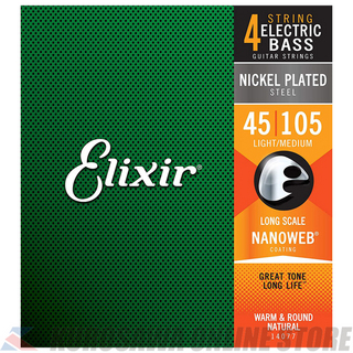 Elixir NANOWEB 4-String Light/Medium, Long Scale (.045 - .105) [14077] (ご予約受付中)【ネコポス】