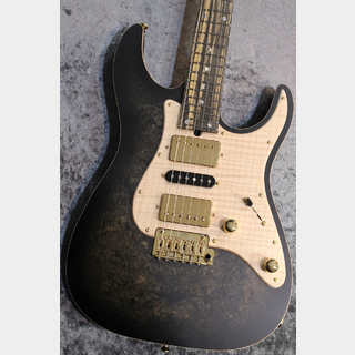 T's Guitars DST-Pro24 5A Burl Maple Top/1P Honduras Mahogany Body/5A Roasted Flame Maple Neck/Palemoon Ebony FB