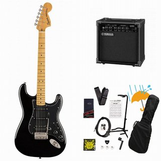 Squier by FenderClassic Vibe 70s Stratocaster HSS Maple FB Black  エレキギター YAMAHA GA15IIアンプ付属初心者セットR