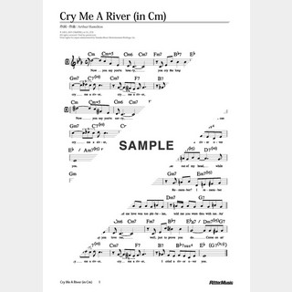 楽譜Cry Me A River（in Cm／原曲キー）
