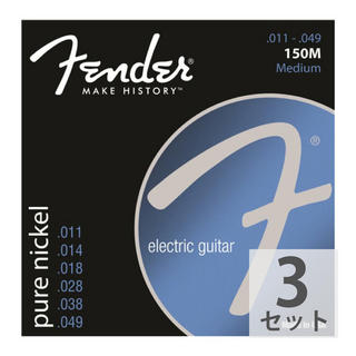 Fenderフェンダー Original Pure Nickel 150M 11-49 エレキギター弦×3セット