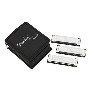 Fenderフェンダー Blues Deluxe Harmonica Pack of 3 with Case 10穴ハーモニカ ブルースハープ