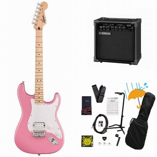 Squier by Fender Sonic Stratocaster HT H Maple FB WH PG Flash Pink YAMAHA GA15IIアンプ付属初心者セットR【WEBSHOP】