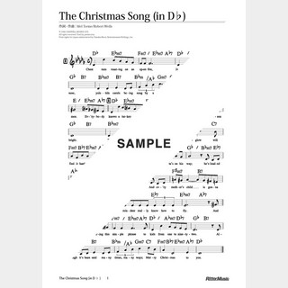 楽譜 The Christmas Song（in D♭）