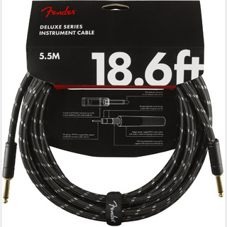 FenderDELUXE TWEED CABLE 18.6ft Black Tweed シールド 5.5m ストレート-ストレート