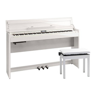 Rolandローランド 組立設置無料サービス中 DP603-PWS 電子ピアノ 専用高低自在椅子付き 白塗鏡面艶出し塗装仕上げ