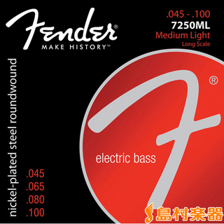 Fender7250ML ベース弦 ミディアムライトゲージ 045-100073-7250-405