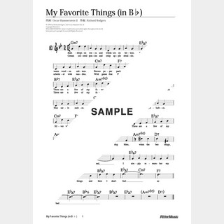 楽譜 My Favorite Things（in B♭）