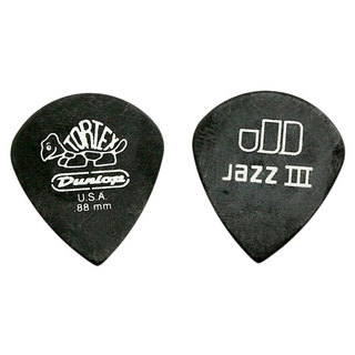 Jim Dunlop482 Tortex Pitch Black Jazz III 0.88mm ギターピック×36枚