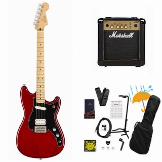 Fender Player Duo-Sonic HS Maple FB Crimson Red Transparent Marshall MG10アンプ付属エレキギター初心者セット