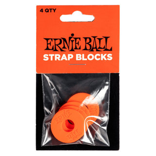 ERNIE BALL5620 STRAP BLOCKS 4PK RED ゴム製 ストラップブロック レッド 4個入り
