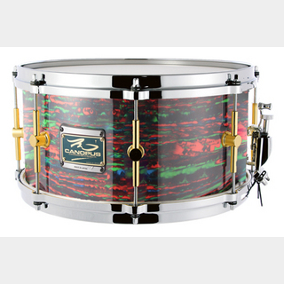 canopus The Maple 8x14 Snare Drum Psychedelic Red