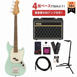 Squier by Fender Classic Vibe 60s Mustang Bass Laurel Fingerboard Surf GreenVOXアンプ付属エレキベース初心者セット【WE