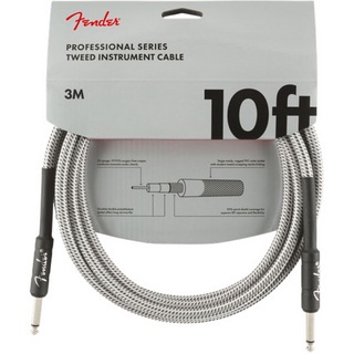 Fender フェンダー Professional Series Instrument Cable SS 10' White Tweed ギターケーブル