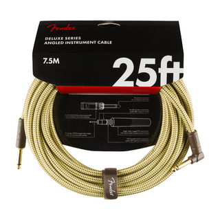 Fenderフェンダー Deluxe Series Instrument Cable SL 25ft Tweed ギターケーブル ギターシールド