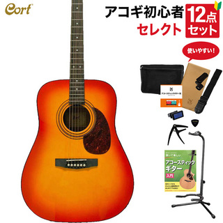 Cort CAG-1D CAO アコースティックギター 教本付きセレクト12点セット 初心者セット