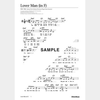 楽譜Lover Man（in F／原曲キー）