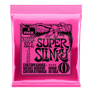 ERNIE BALL #3223 Super Slinky Nickel Wound 9-42 [3-Pack]【数量限定59%OFF!!】