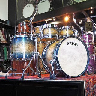 Tama STAR Walnut 4pc Drum Kit [22BD，16FT，12TT，10TT] -Indigo Japanese Sen Burst-